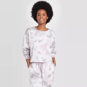 Colsie tie-dye cropped sweatshirt (sweatpants NOT included)